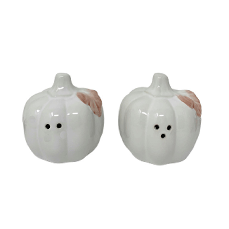Harvest Spice White Pumpkin Ceramic Salt and Pepper Shakers | Walmart (US)