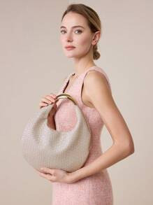 MOTF PREMIUM WOMEN EMBOSSED EMBOSSED MINIMALIST HANDBAG | SHEIN