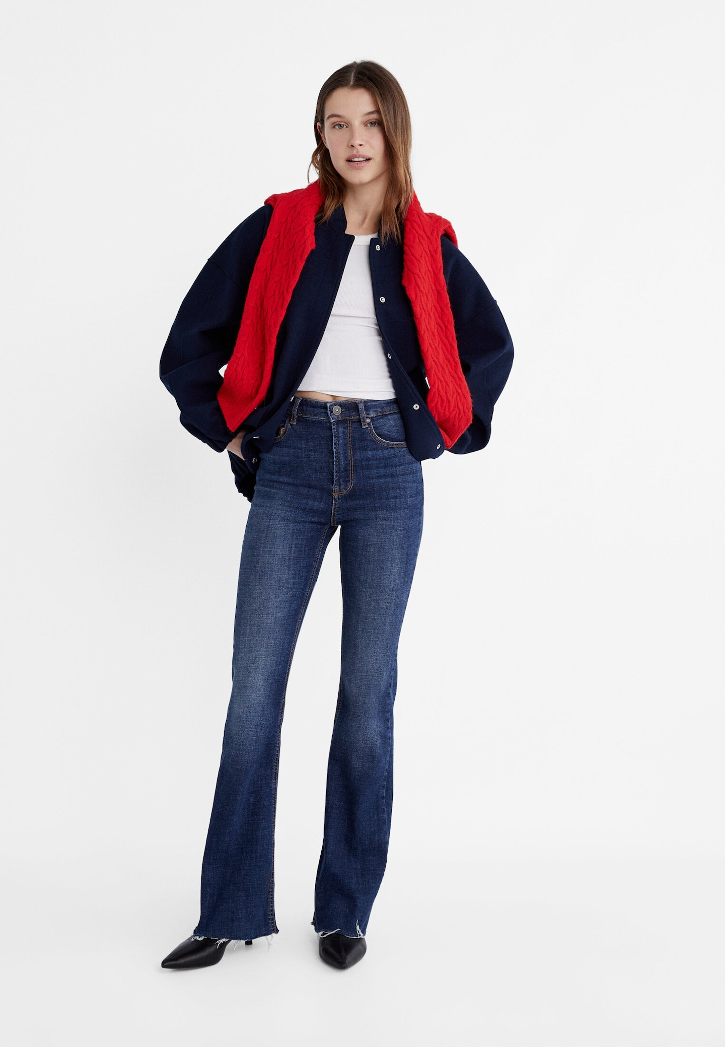 Slit fit flared jeans | Stradivarius (UK)