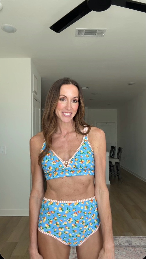 I have this swimsuit in two different patterns and all of the colors and patterns are so cute! I think this fruit print is so fun for summer and the day is so comfortable and flattering! 🍊🌊☀️ #swimsuit #swimsuithaul 

#LTKSwim #LTKSaleAlert