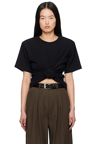 Magda Butrym - Black Knotted T-shirt | SSENSE