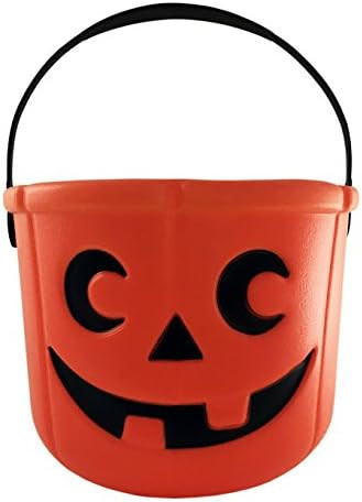 KINREX Halloween Pumpkin Candy Bucket - Trick or Treat Plastic Basket for Kids - Great Party Deco... | Amazon (US)