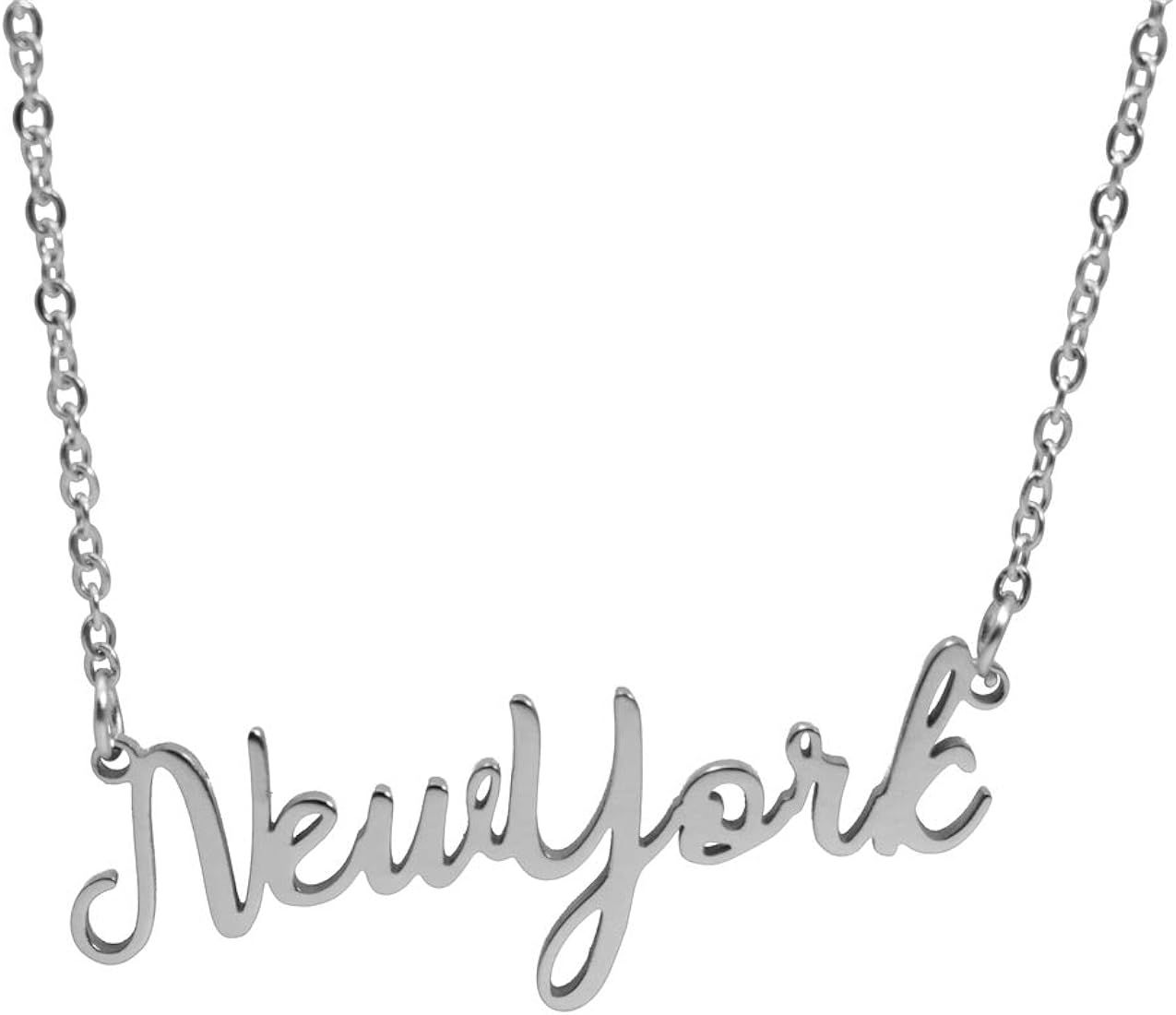 18k Gold Plated California Necklace, Florida Necklace, New York Necklace, Texas Necklace, Georgia... | Amazon (US)