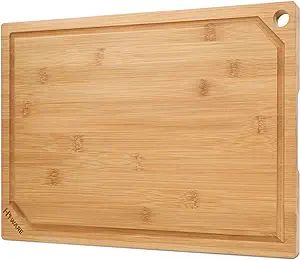 Hiware Extra Large Bamboo Cutting Board for Kitchen, Heavy Duty Wood Cutting Board with Juice Gro... | Amazon (US)