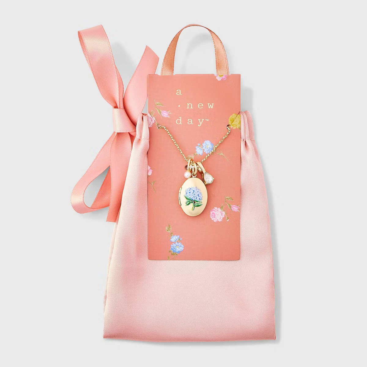 Floral Motif Locket with Charms - A New Day™ | Target