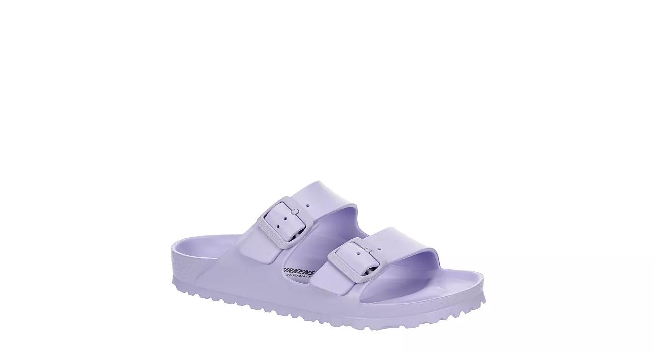 Birkenstock Womens Arizona Essentials Slide Sandal - Lilac | Rack Room Shoes