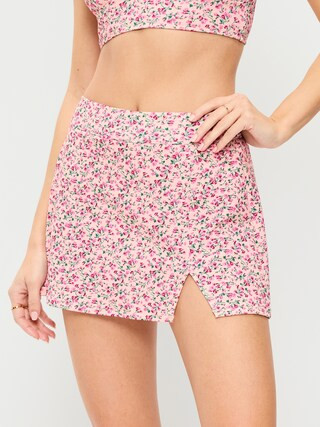 High-Waisted Textured Swim Skirt | Old Navy (US)