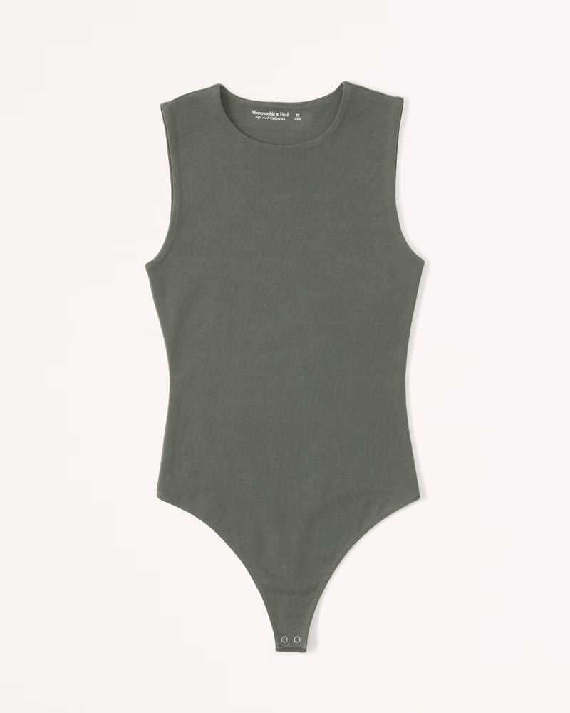 Cotton Seamless Fabric Tank Bodysuit | Abercrombie & Fitch (US)