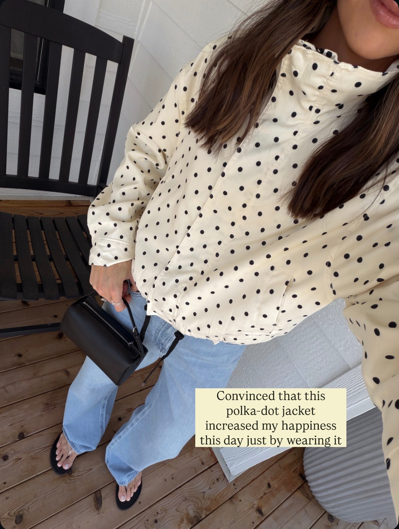 Jacket: sized up 1 to a M
Jeans: sized down 1 (25) they run big 
Flip flops: tts 


#LTKmomlife #LTKSaleAlert #LTKootd