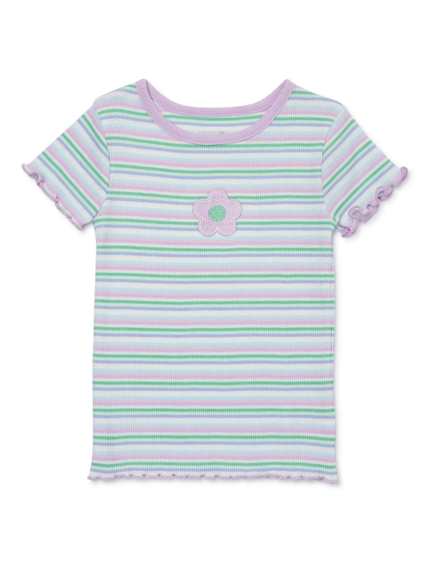Garanimals Toddler Girl Short Sleeve Rib T-Shirt, Sizes 18M-5T - Walmart.com | Walmart (US)
