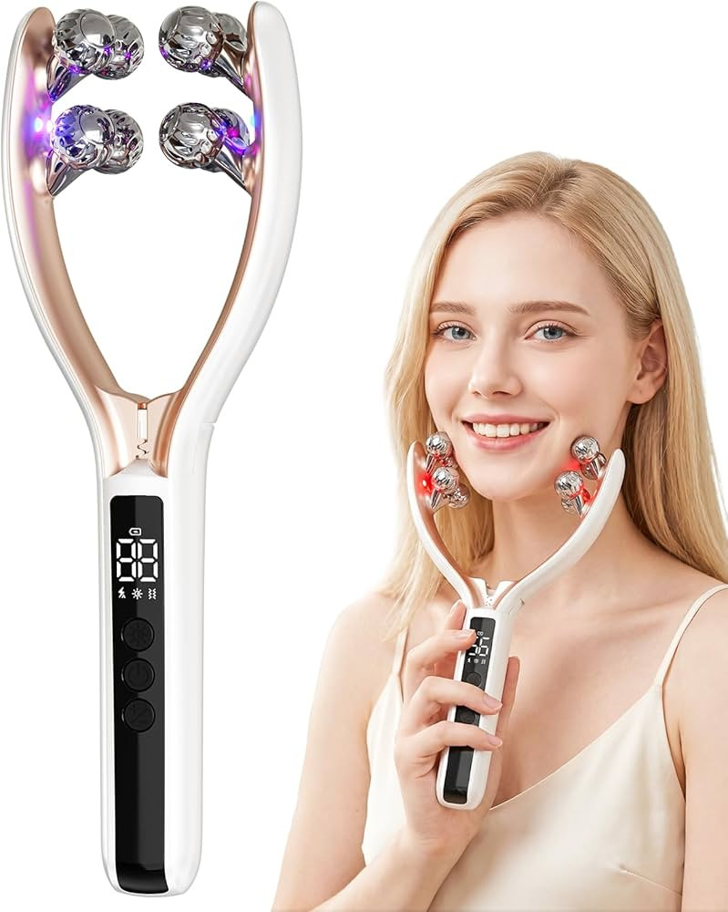 5 in 1 Face Massager, Face Roller Jaw & Tmj Massager for Lymphatic Drainage, Ice Roller for Face ... | Amazon (US)