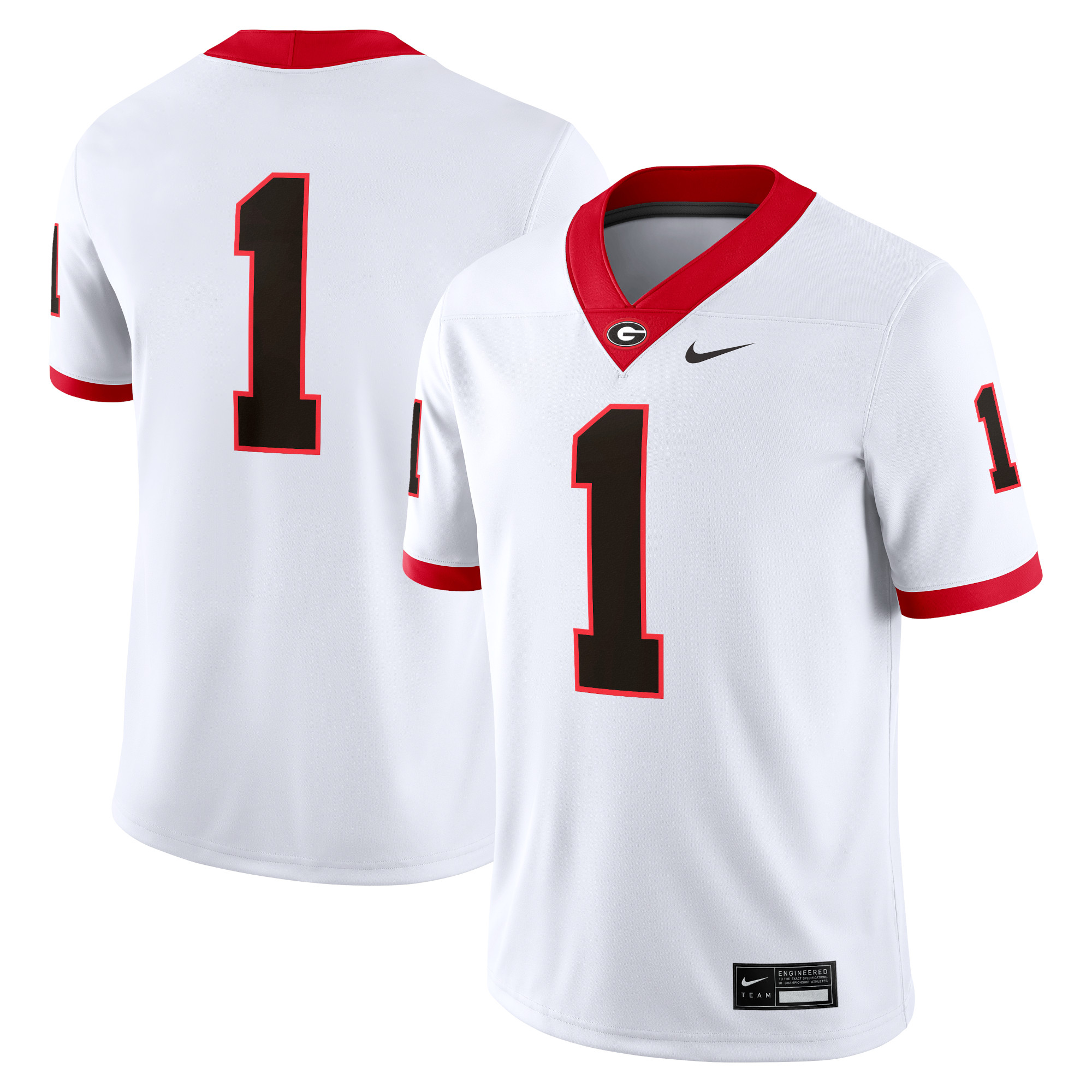 Men's Nike #1 White Georgia Bulldogs Game Jersey | Fanatics