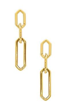 Luv AJ Slash Chain Studs in Gold from Revolve.com | Revolve Clothing (Global)