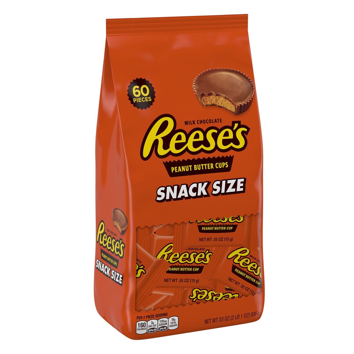 REESE'S, Milk Chocolate Peanut Butter Snack Size Cups Candy, Gluten Free, Individually Wrapped, 3... | Walmart (US)