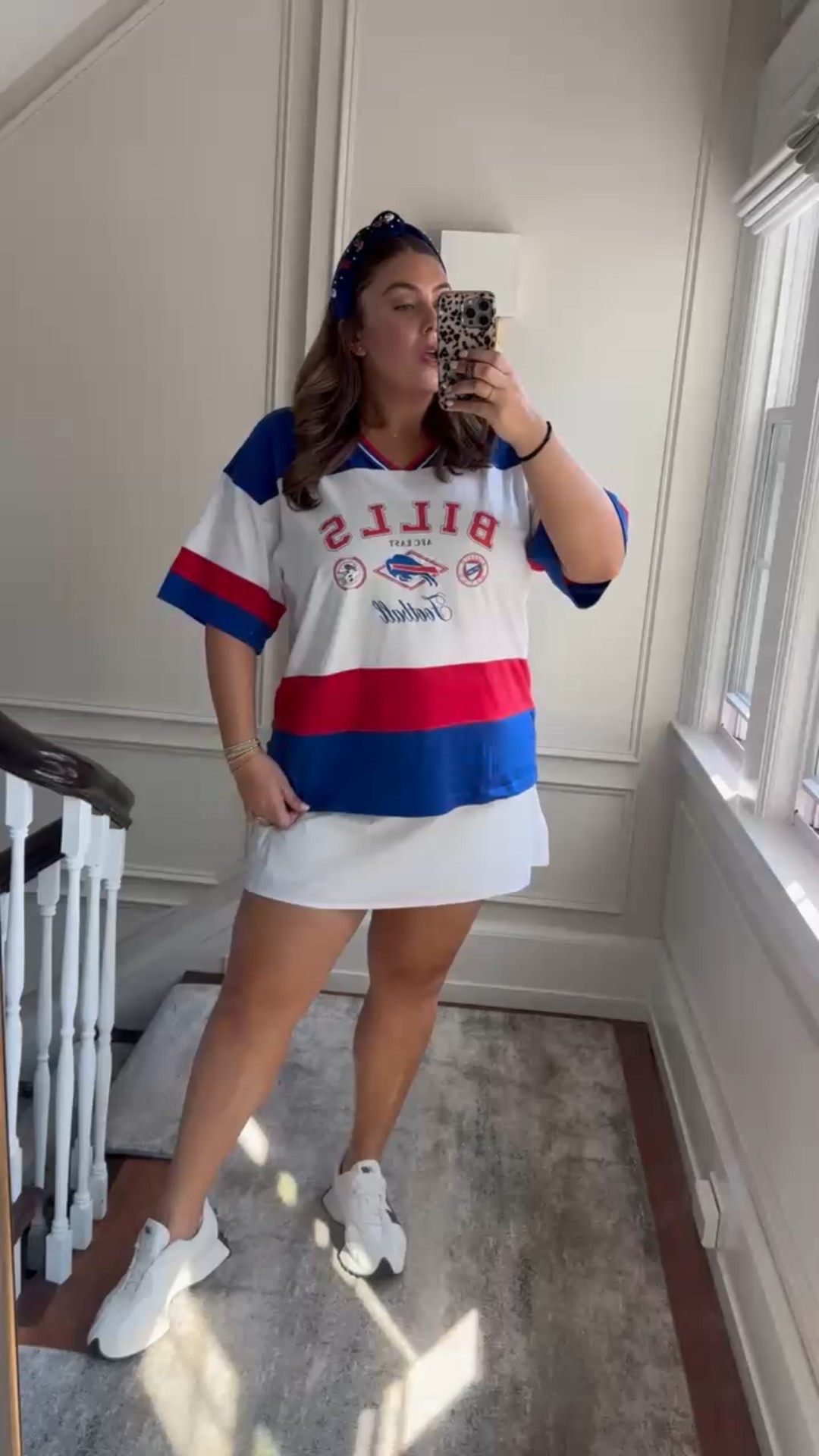 Game day outfit! 🏈❤️ wearing size 2X in top (sharing similar styles) & 1X in skort. Use CARALYN15 at Spanx on your first order. 

#LTKStyleTip #LTKSeasonal #LTKPlusSize