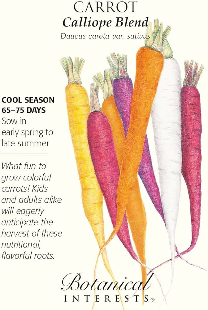 Calliope Blend Carrot Seeds - 1 Gram - Botanical Interests | Amazon (US)