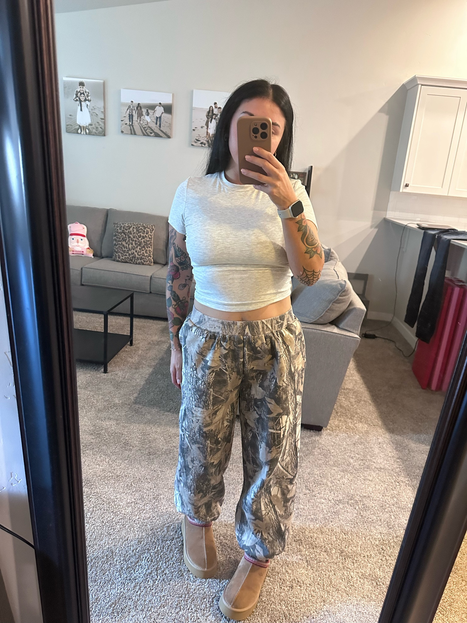 Def size down in these! Wide leg sweat pant fit. My favorite camo sweats right now 🤎🤝🏽

#LTKStyleTip #LTKHoliday #LTKGiftGuide