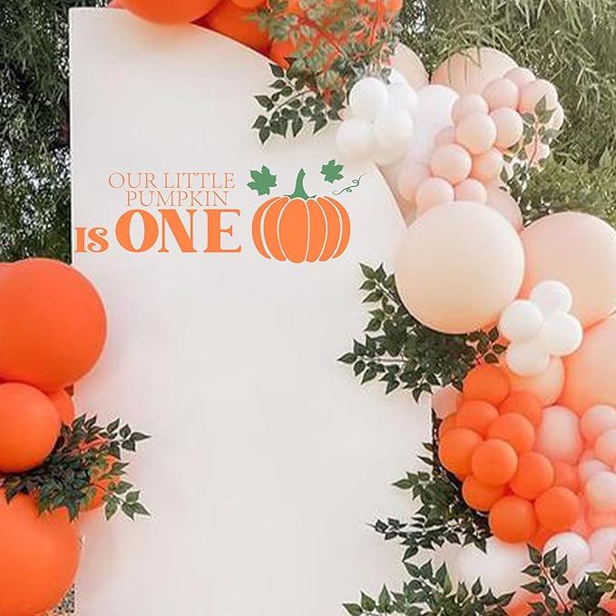Our Little Pumpkin Is One Stickers Decoration - Welcome Sign Decal for Balloon Arch,Fall Harvest ... | Amazon (US)