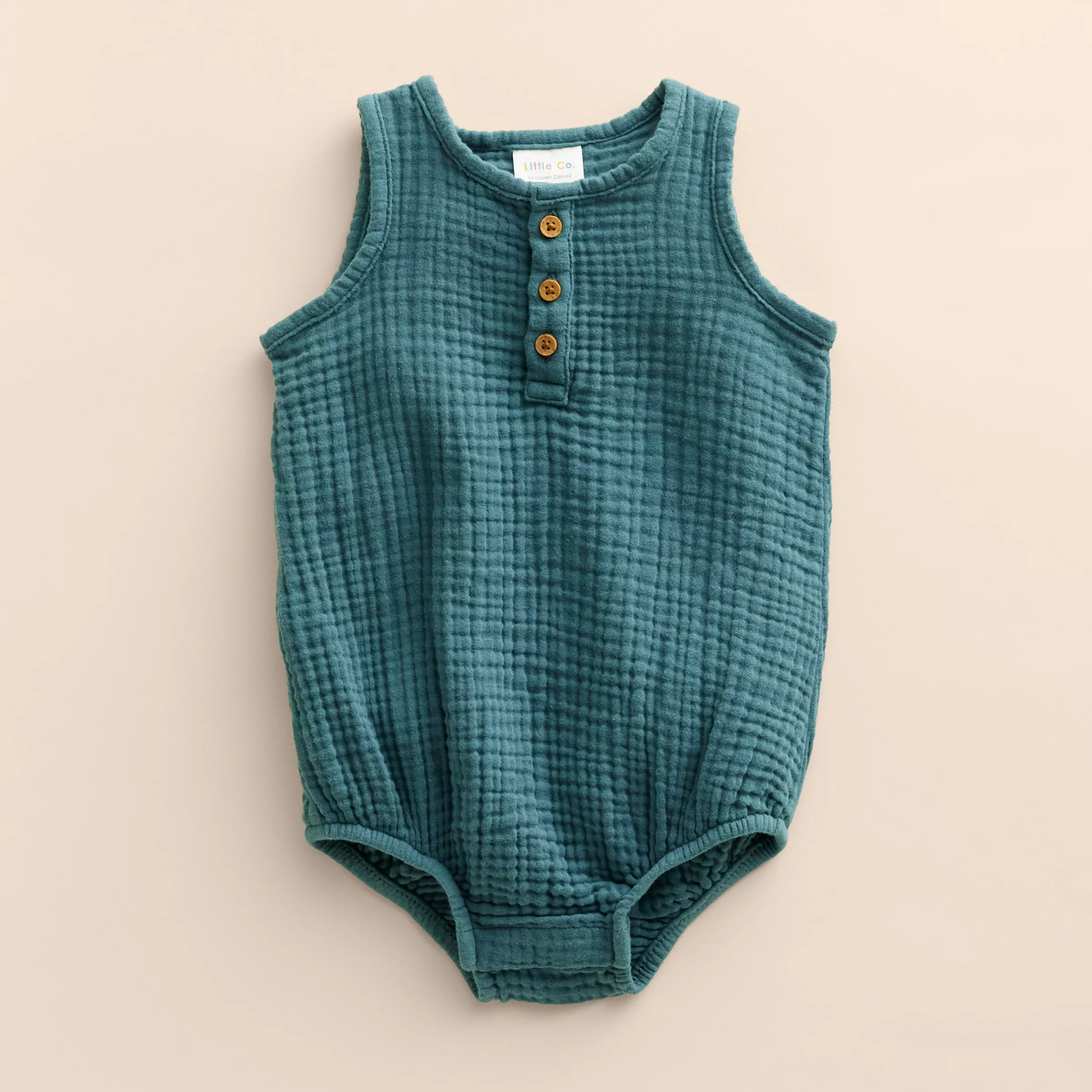 Baby Little Co. by Lauren Conrad Organic Gauze Henley Bubble Romper | Kohl's