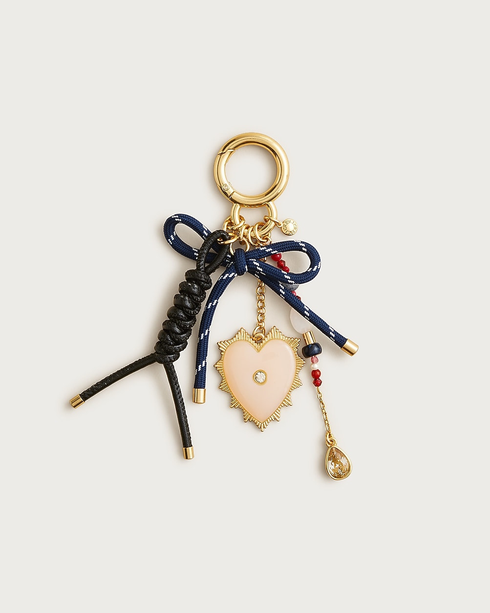 Beaded heart bag charm | J. Crew US