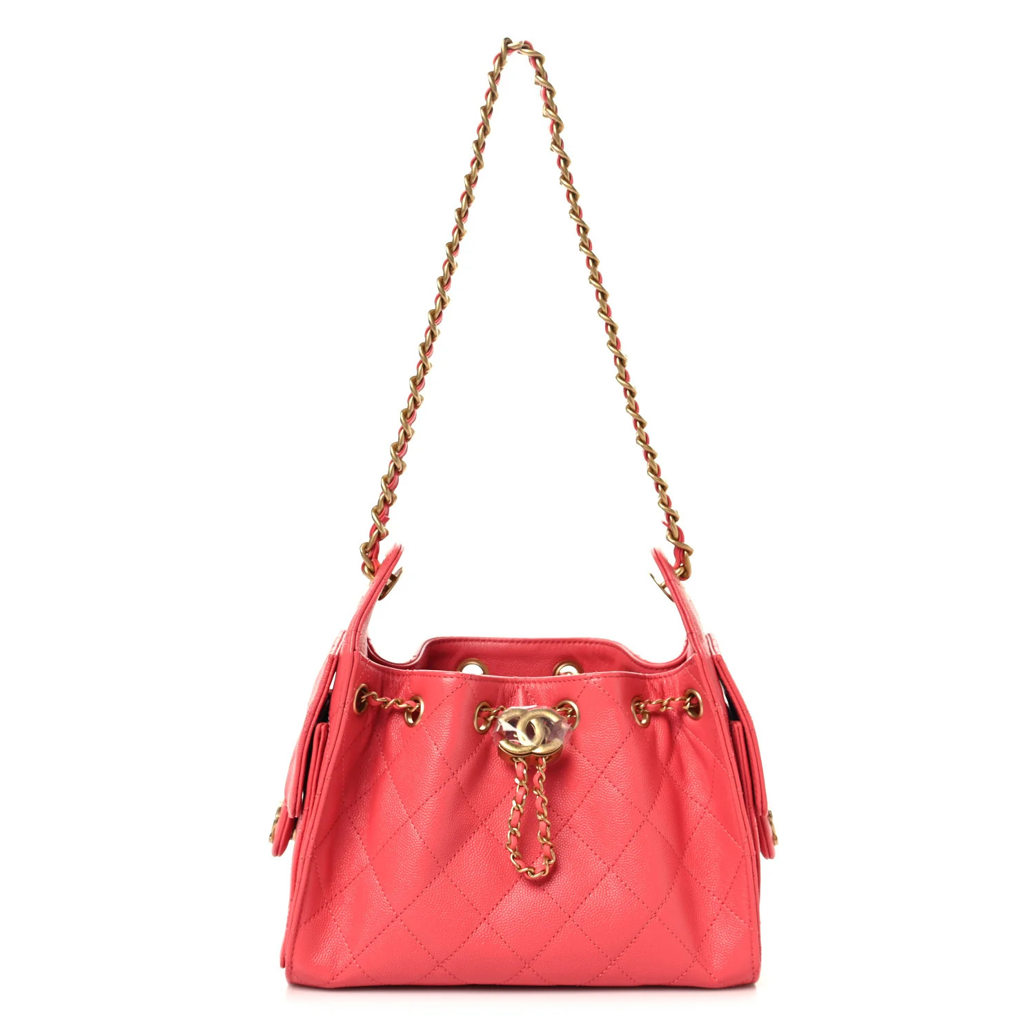 Caviar Quilted Mini Chanel 25 Handbag Coral | FASHIONPHILE (US)