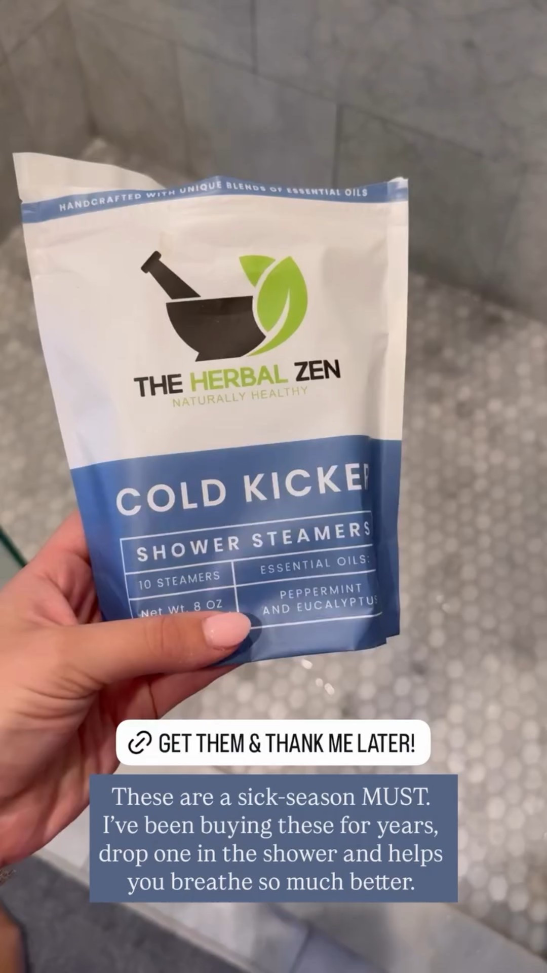 @theherbalzen  These are a sick-season MUST.
I’ve been buying these for years, drop one in the shower and helps you breathe so much better.