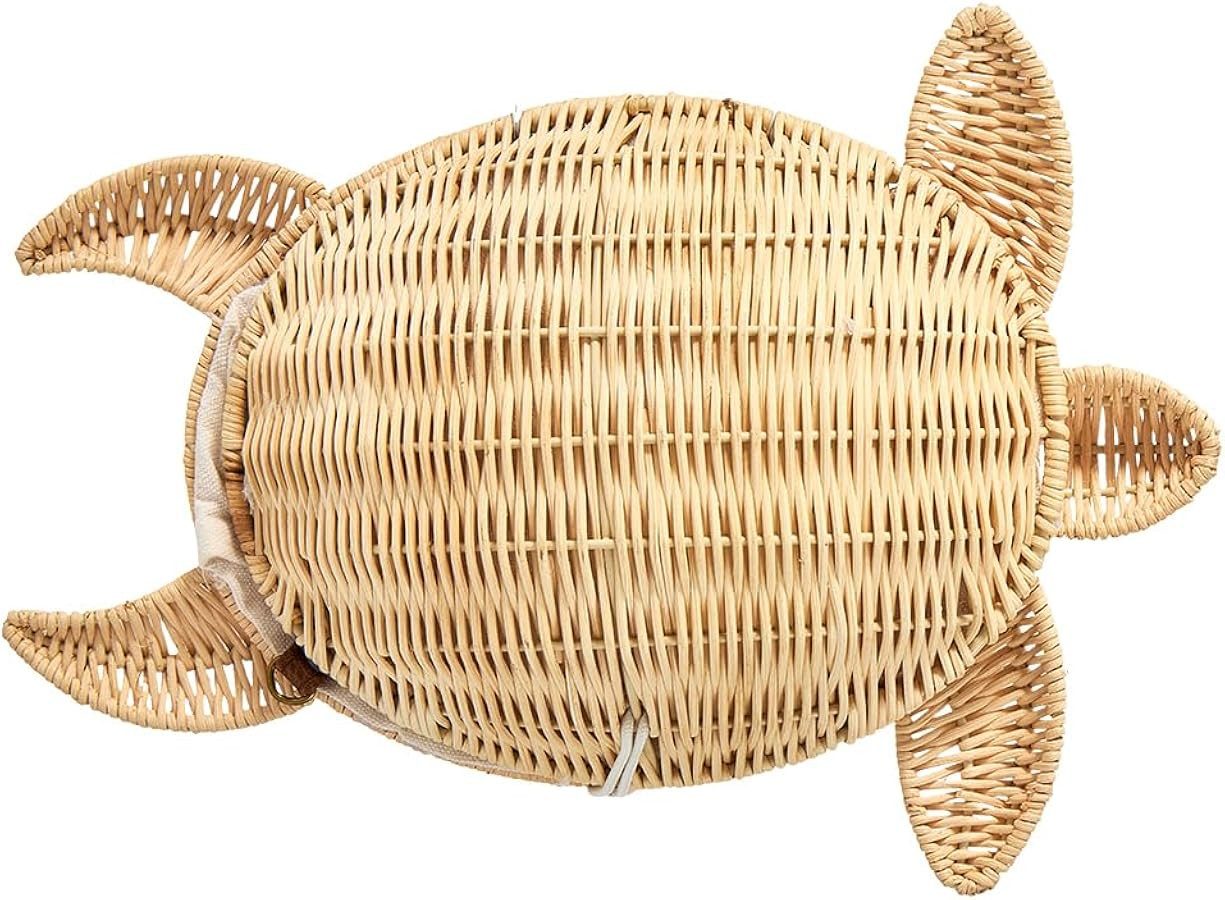 Handwoven Fish Shaped Rattan Crossbody Bag Novelty Wicker Straw Purse Summer Beach Vacation Anima... | Amazon (US)