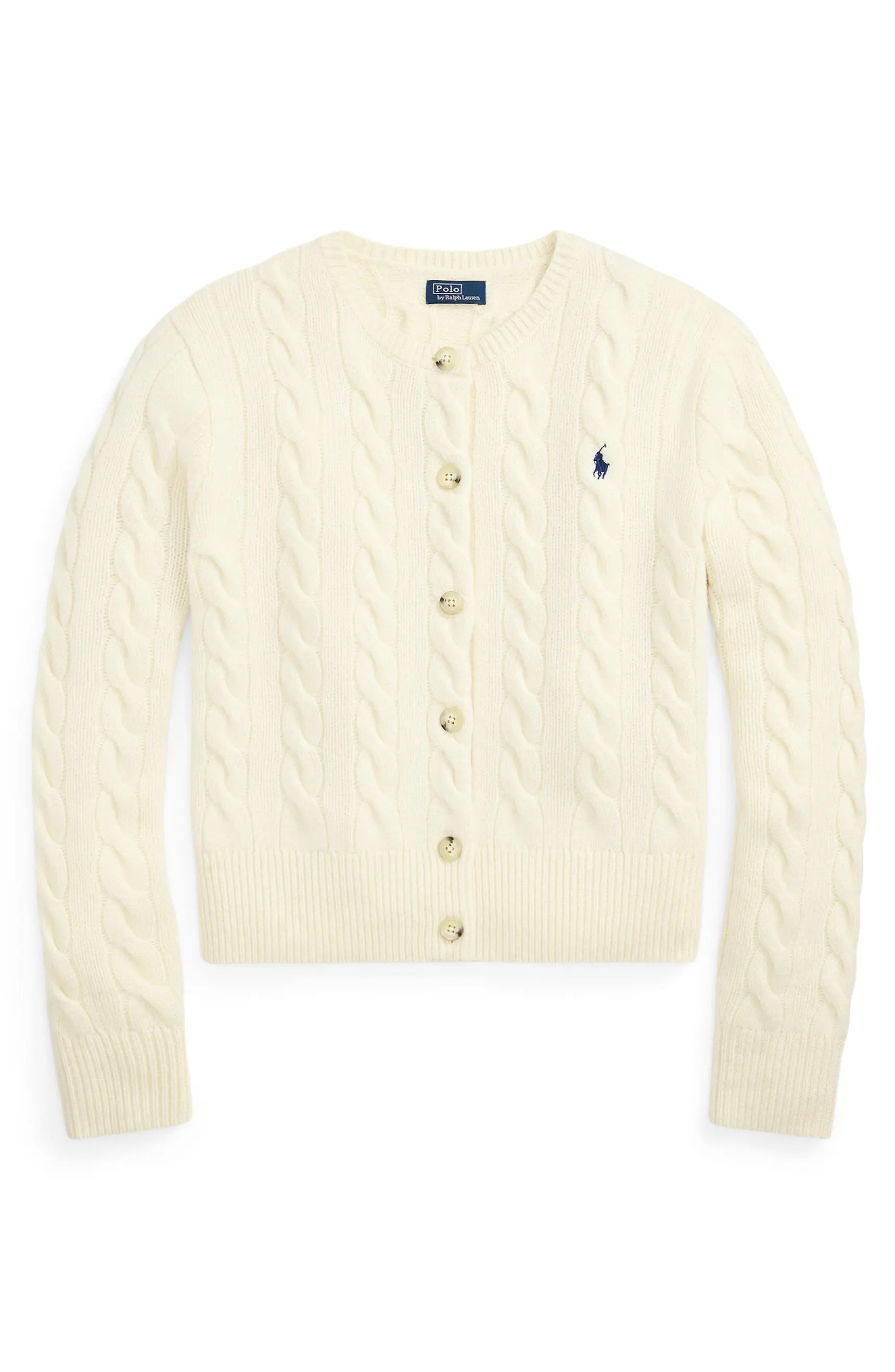 Polo Ralph Lauren Cable Knit Wool & Cashmere Cardigan | Nordstrom | Nordstrom