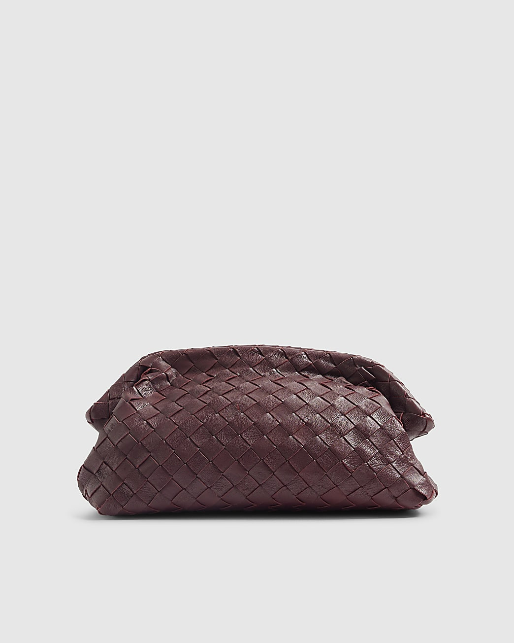 RI Studio Red Woven Leather Clutch Bag | River Island UK & IE