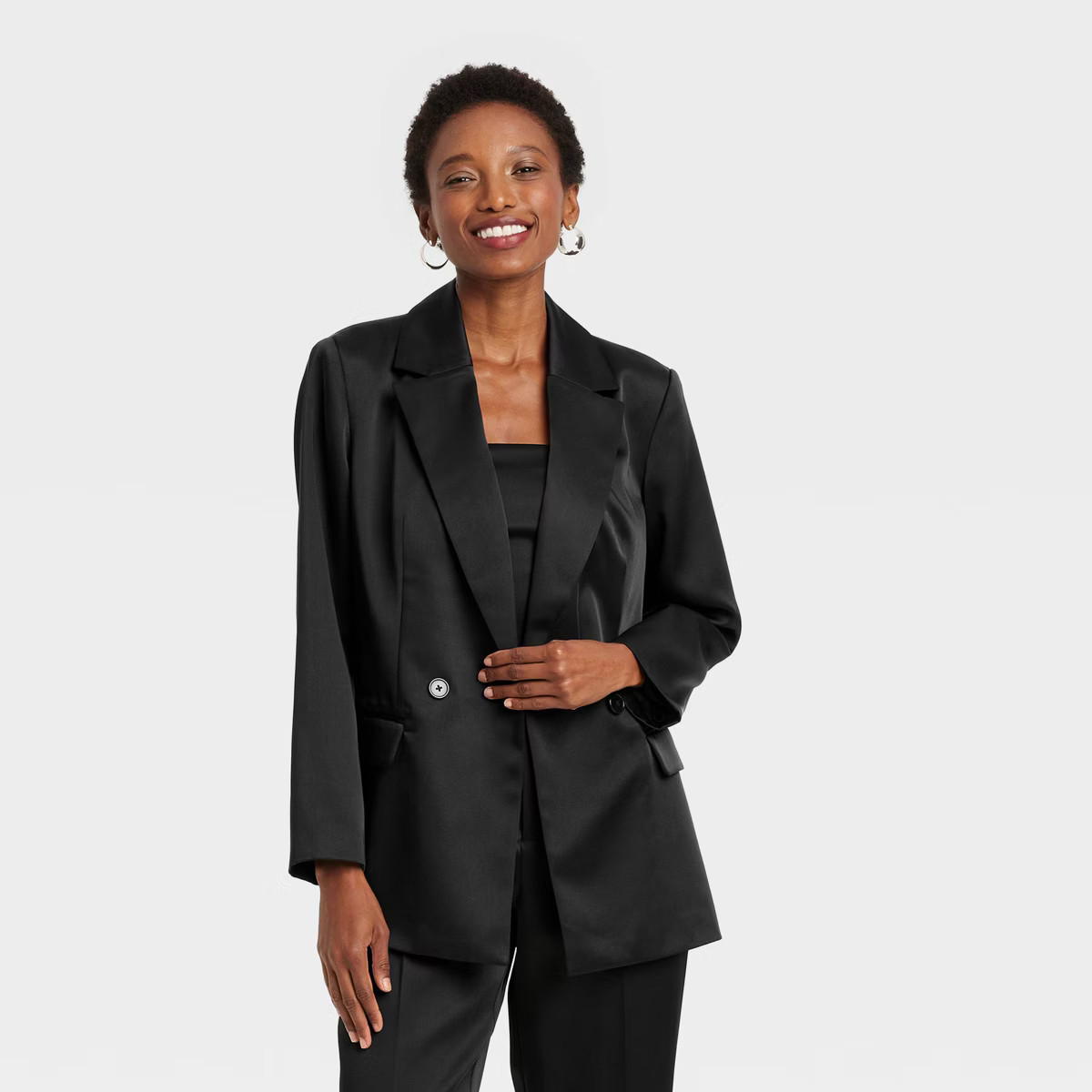Women's Structured Satin Blazer - A New Day™ | Target