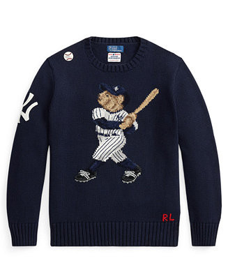 Boys' 8-20 Yankees Bear Crewneck Sweater | Macy's