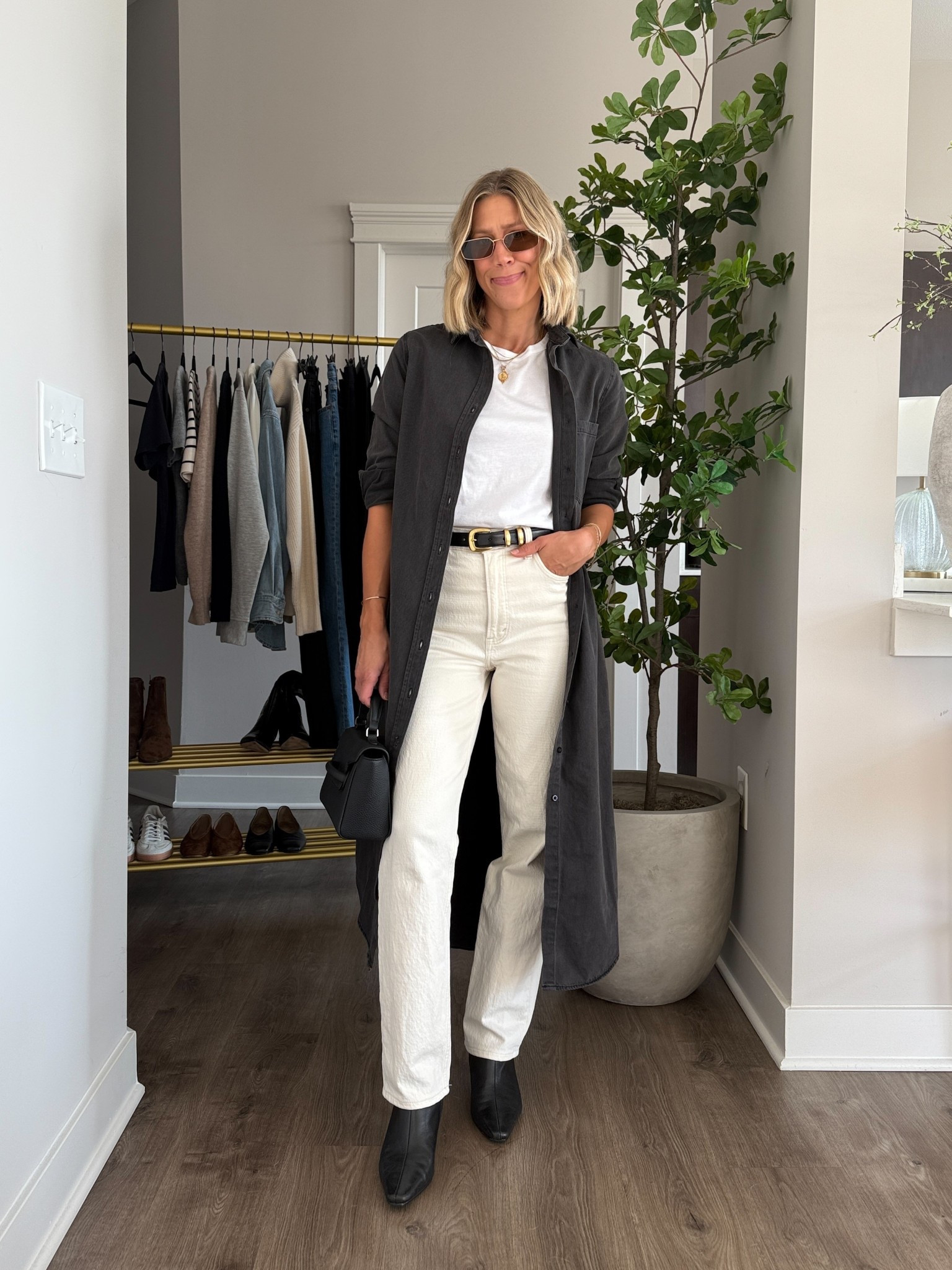 Wearing XS shirt dress, small tee, 26/regular jeans, small belt, boots tts 

#LTKStyleTip #LTKFindsUnder100 #LTKOver40