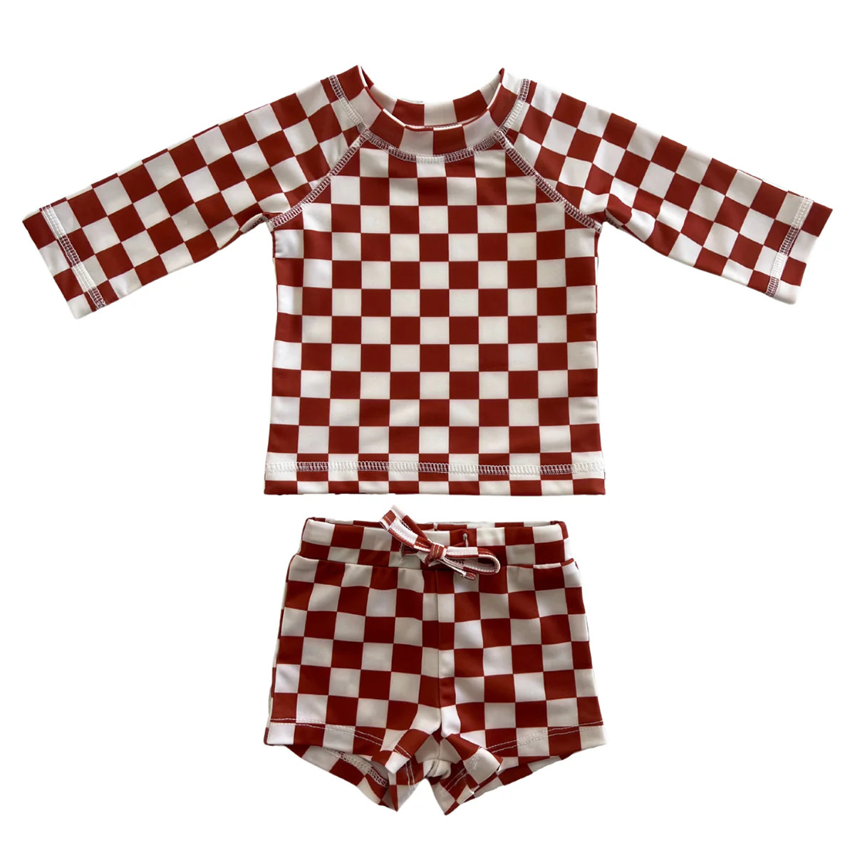 Stracciatella Checkerboard / Mar Rashguard Set / UPF 50+ | SpearmintLOVE