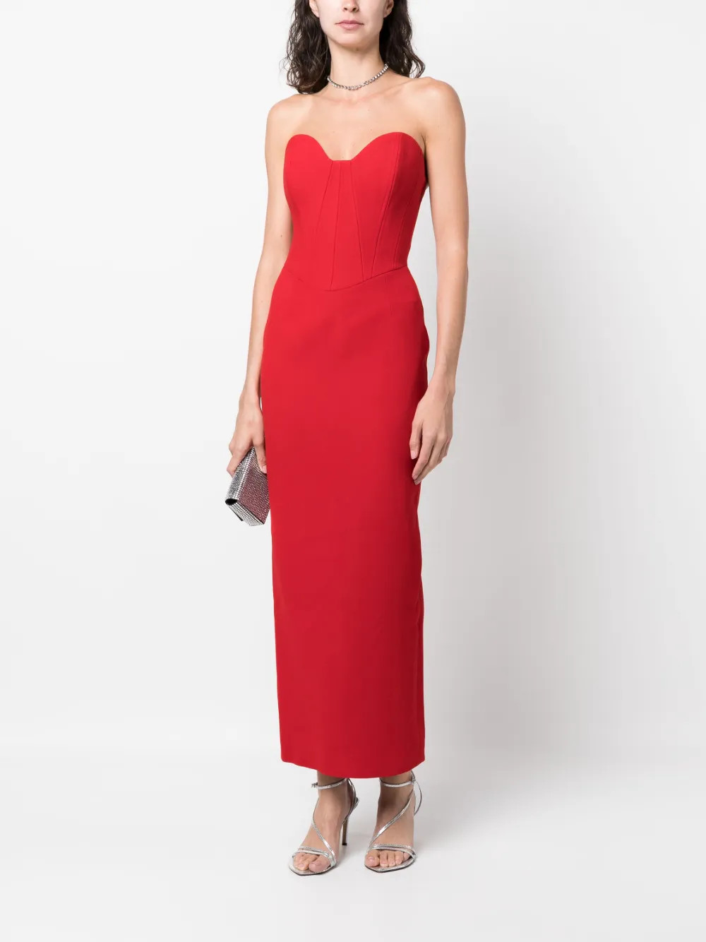 The New Arrivals Ilkyaz Ozel bustier-style Maxi Dress - Farfetch | Farfetch Global