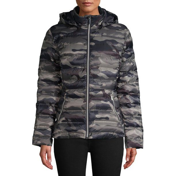 Time and Tru Women's Packable Puffer Jacket with Hood | Walmart (US)