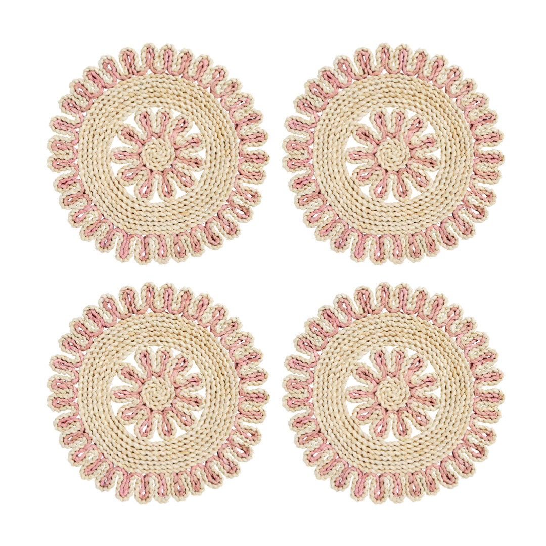 Pink Corn Husk Placemat - Set of 4 | In The Roundhouse