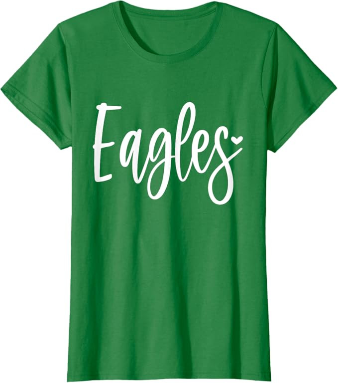 Eagles Heart Team Inspirational Eagles women T-Shirt | Amazon (US)