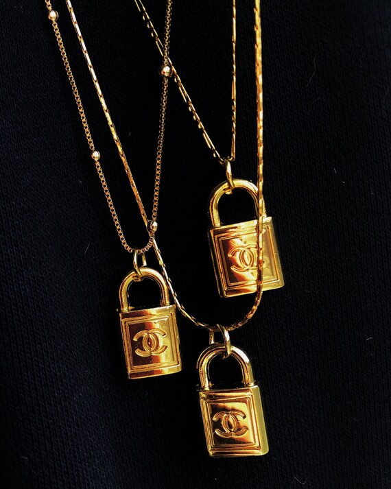 Chanel Lock Necklace | Etsy (US)