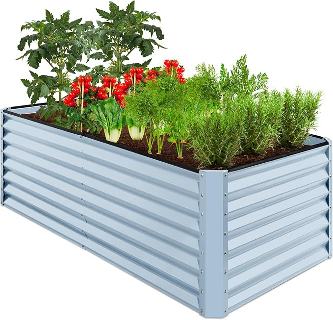 Best Choice Products 6x3x2ft Outdoor Metal Raised Garden Bed, Deep Root Box Planter for Vegetable... | Amazon (US)