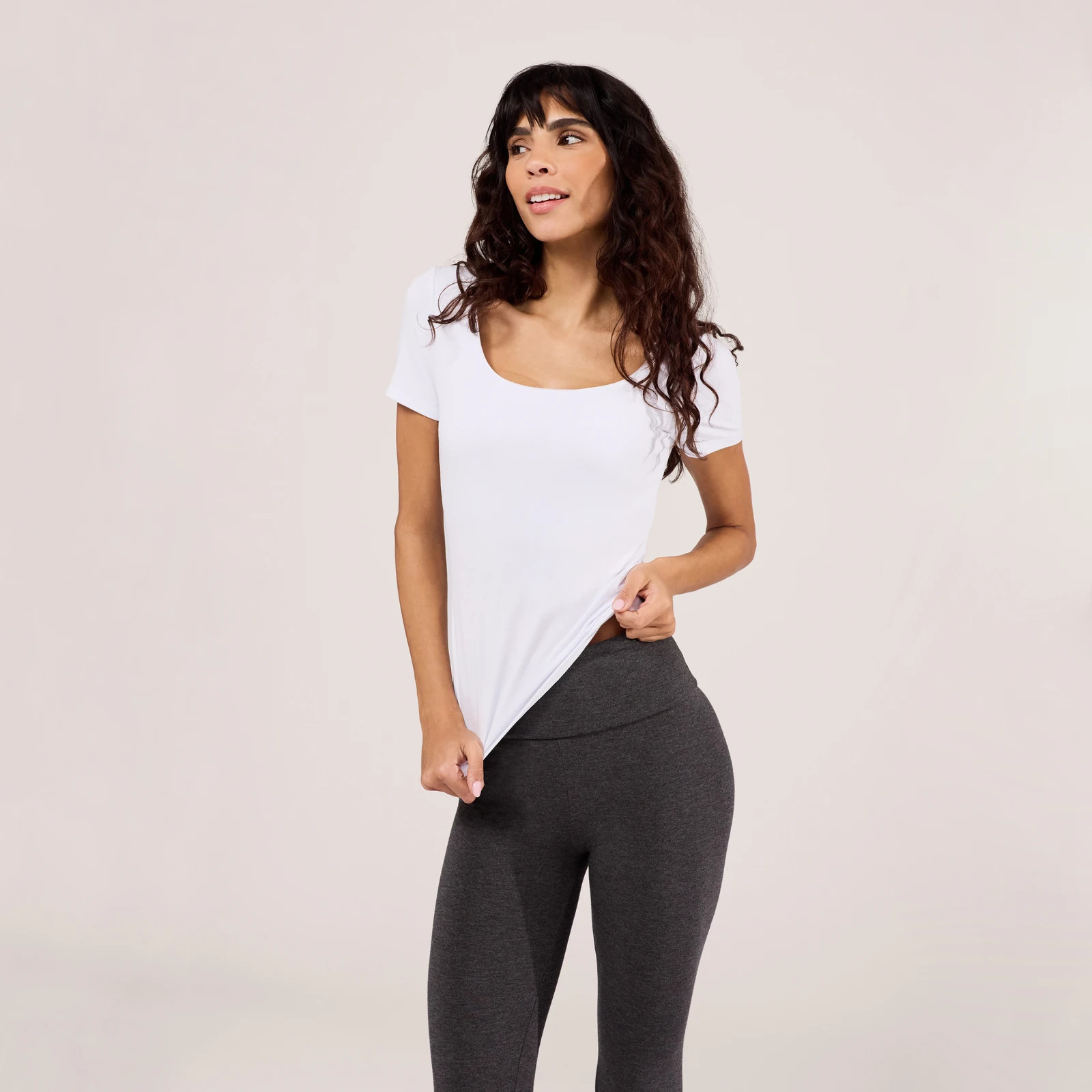 Lightweight Short Sleeve Top | White | LOVALL