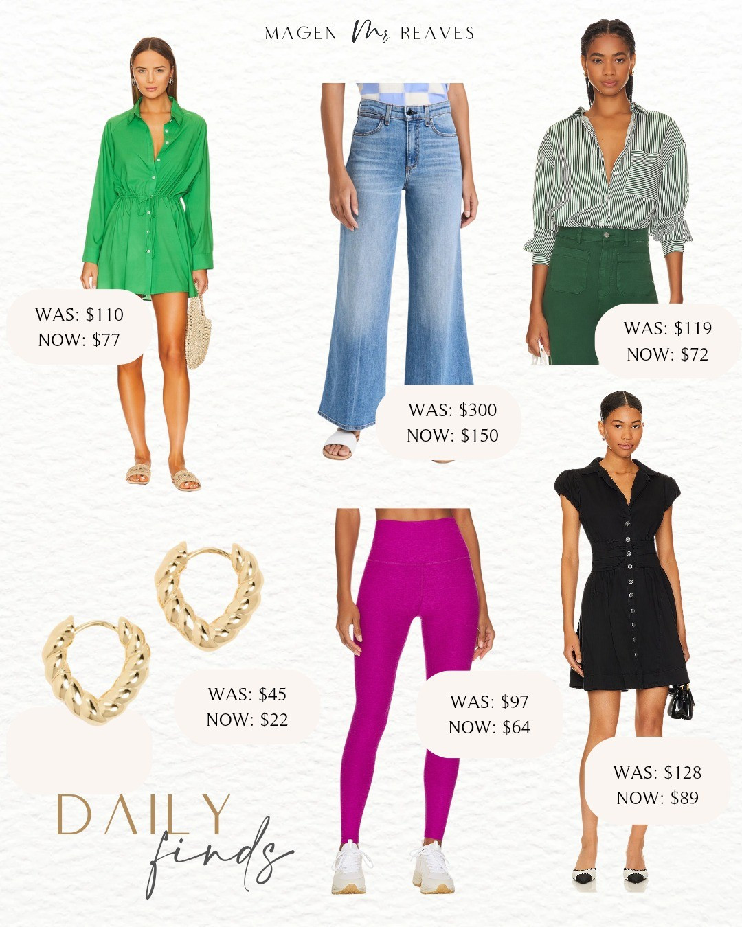 Daily Finds - Beyond Yoga Leggings - Free People Denim Dress - Wide Leg Jeans 

#LTKstyletip #LTKsalealert #LTKworkwear