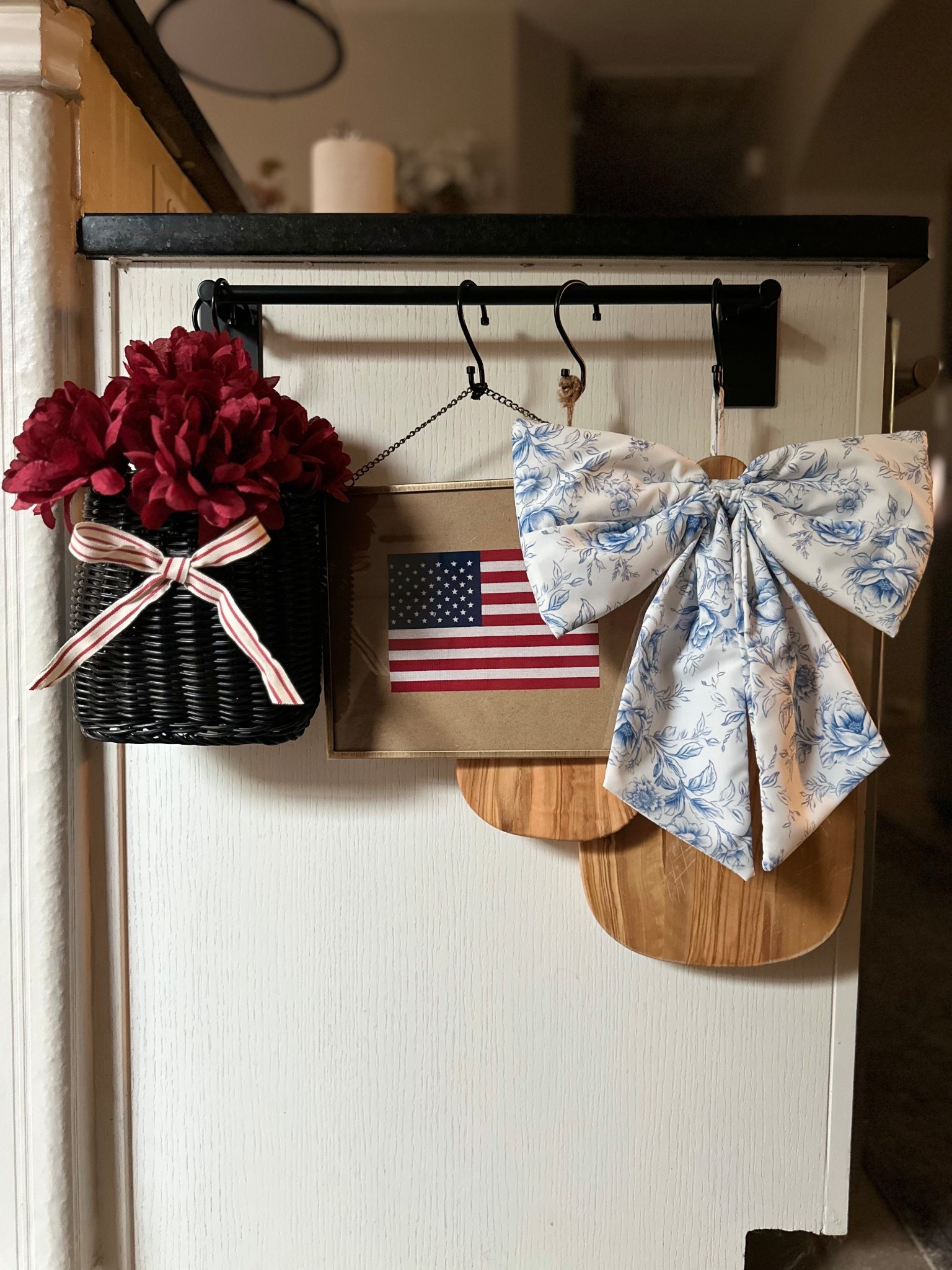 Kitchen Rack got some Red, White, & Blue 🇺🇸🇺🇸 additions! Especially love the blue and white bow! 💙🤍🎀

#LTKSeasonal #LTKHome #LTKSaleAlert