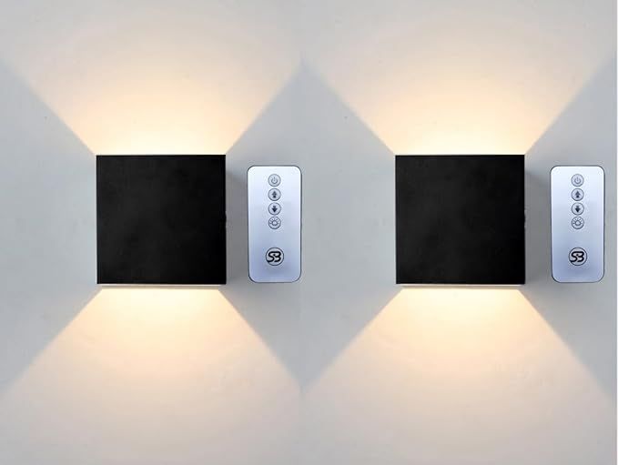 Indoor LED Wall Lamp with Touch Switch, Cordless Lamp Rechargeable USB Wall Sconce Lights Battery... | Amazon (US)