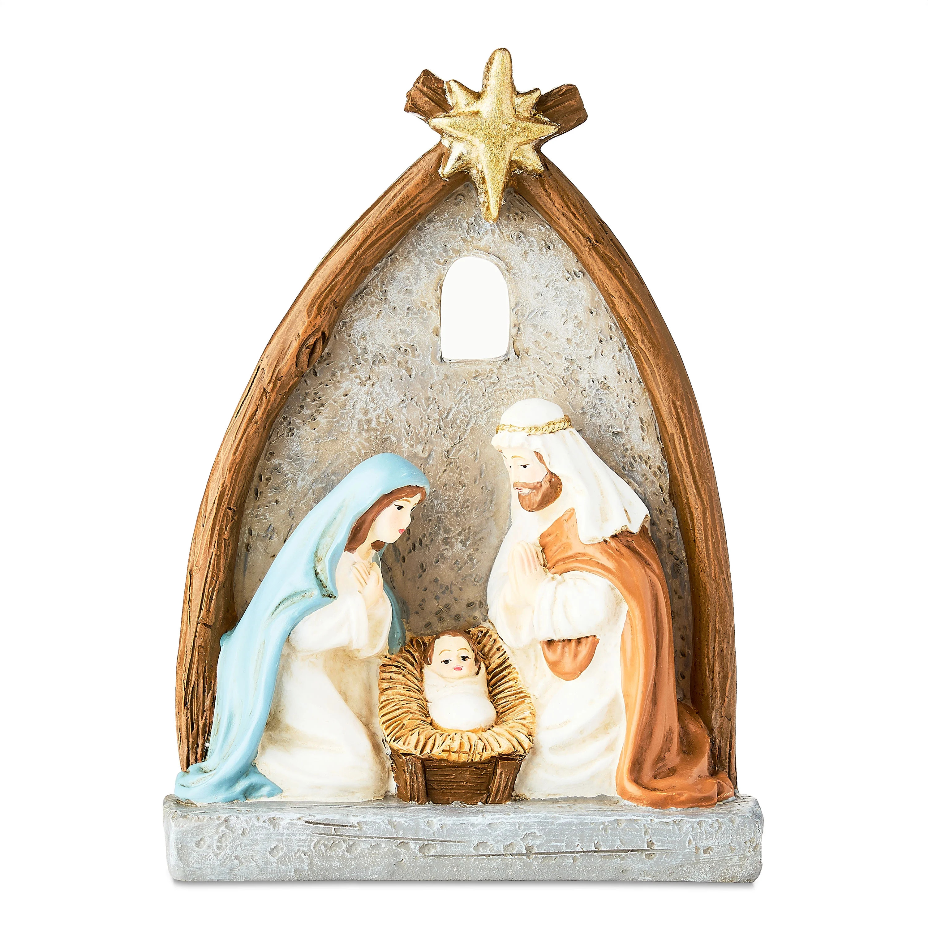 Tabletop Christmas Indoor Nativity Scene Set, Multicolor, 5.63" x 4.06", by Holiday Time - Walmar... | Walmart (US)