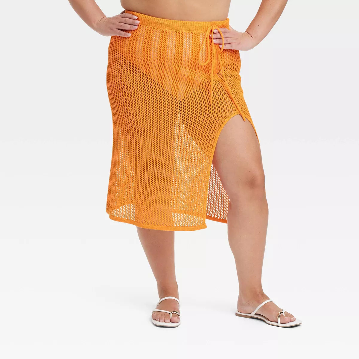 Women's Beach Bungalow Openwork Midi Skirt - A New Day™ | Target