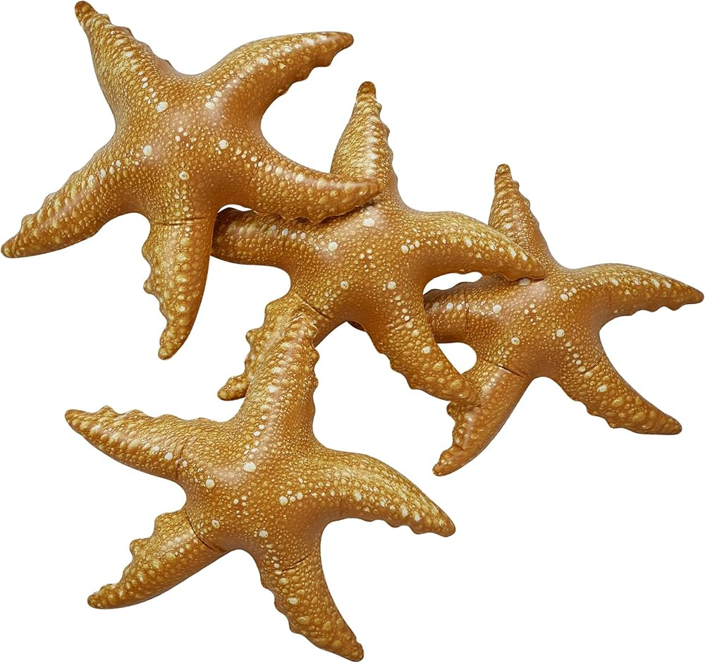 Jet Creations Inflatable Aquatic Animal 4pc Pack: Shark, Dolphin, Goldfish, Starfish, Crab, Pengu... | Amazon (US)