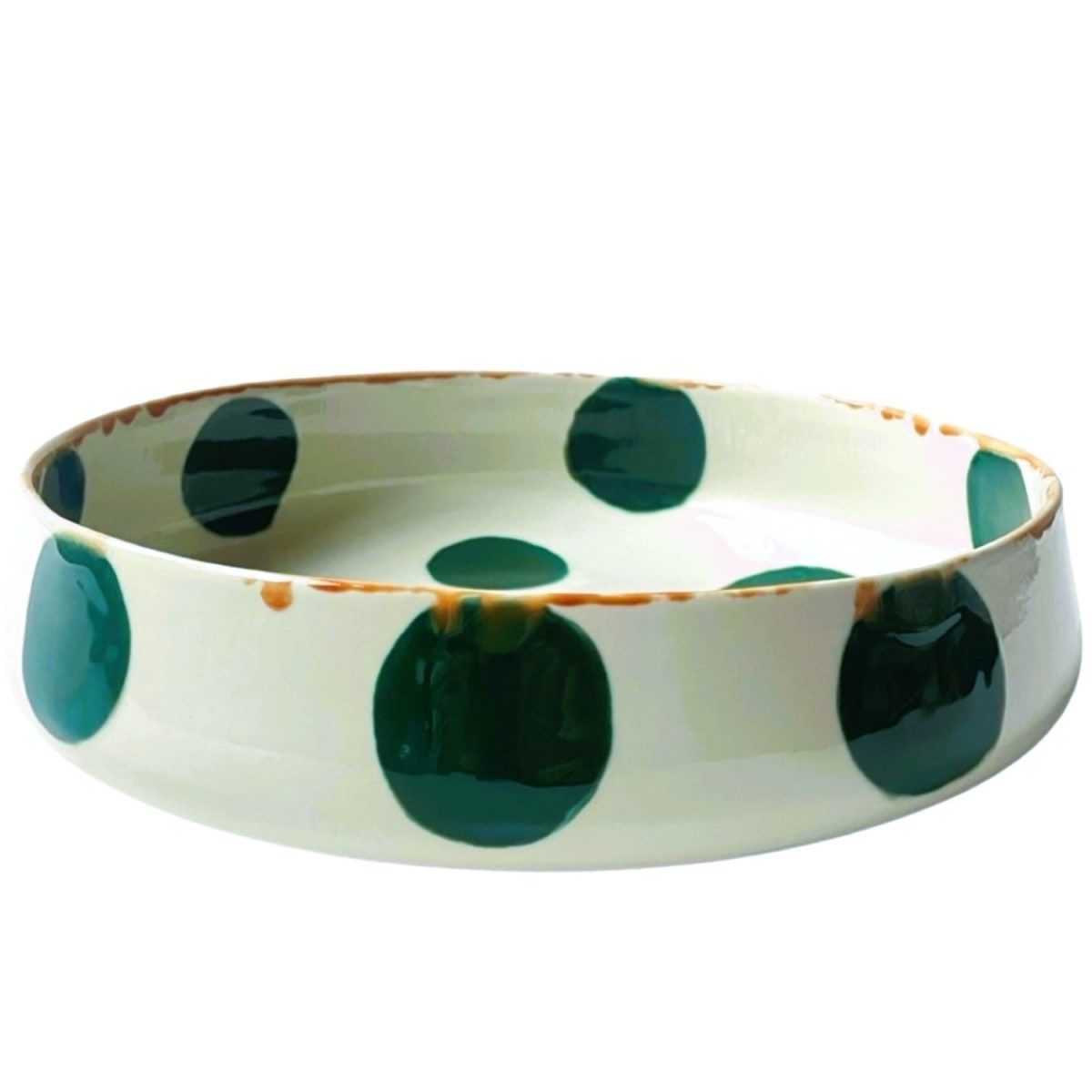 Dots&Stripes Handmade Fine Porcelain Large U Bowl I | Wolf & Badger (US)