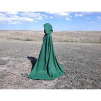 Green Hooded Cloak Fleece Halloween Costume Cape Medieval Renaissance Clothing Winter St Patrick's Day Storybook Fairytale | Etsy (US)