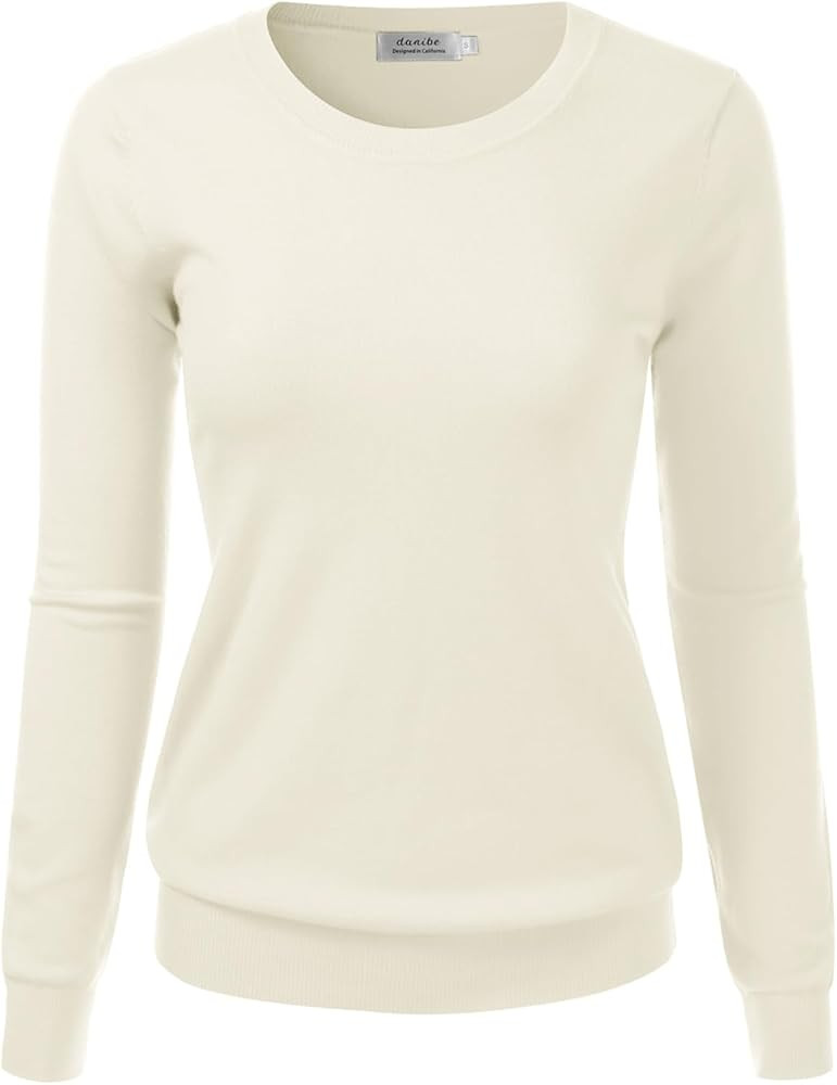Women's Crewneck Long Sleeve Pullover Premium Soft Knit Sweater (S-XXL) | Amazon (US)