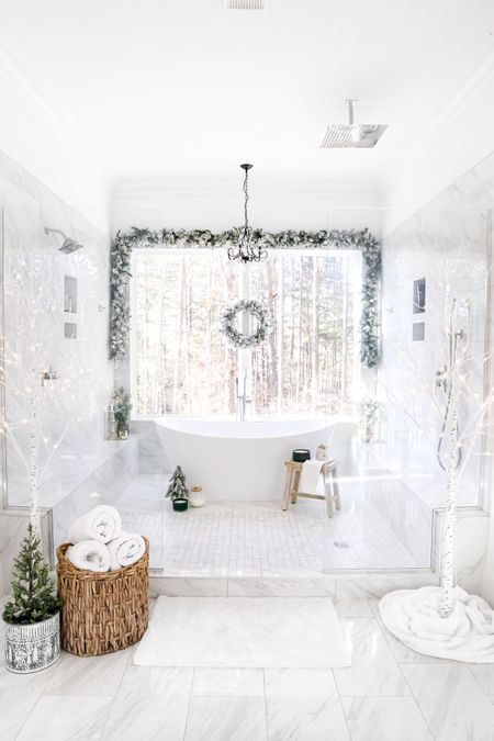 Our new Christmas Holiday 2022 Master bathroom decor! I hope it can help you get ideas on how to bring Christmas even into your master suite area this holiday season!

#LTKhome #LTKHoliday #LTKSeasonal